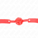 Kink - Mordaza De Bola 4.5 Cm Transpirable Rojo 65 X 2.5 Cm