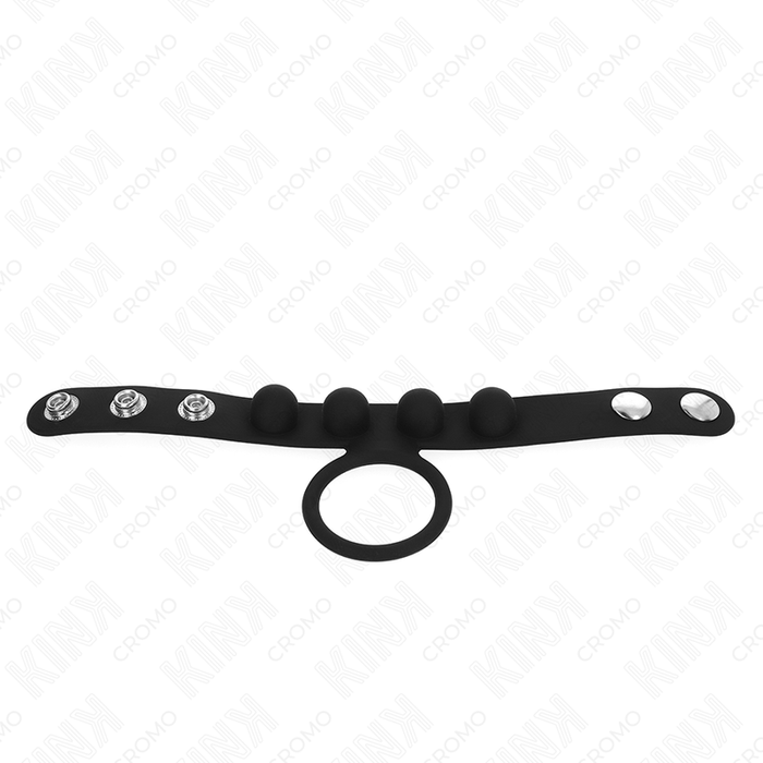 Kink - Anillo Pene Cuero 3.5 Cm Con Cierre A Presión 23 X 2 Cm