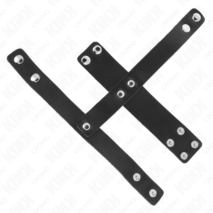 Kink - Anillo Jaula Pene Cuero Con Divisor De Bolas Ajustable