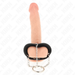 Kink - Anillo Pene 4 Cm Cadena 7 Cm Metal Con Cinturón Cuero