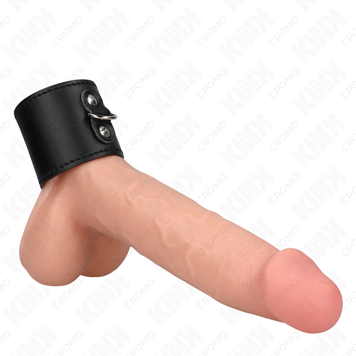Kink - Anillo Pene Cuero Con Cierre A Presión 18 X 5 Cm
