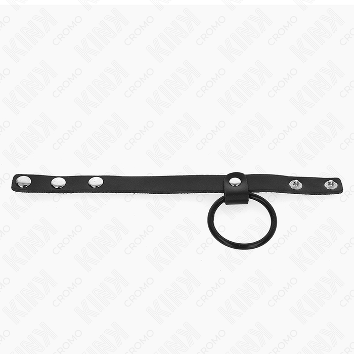 Kink - Anillo Pene Silicona 3.8 Cm Y Divisor De Bolas Cuero 22 X 1.5 Cm