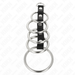 Kink - 5 Anillos Pene Metal 3.2 Cm A 5 Cm Conectados Por Polipiel