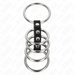 Kink - 5 Anillos Pene 3.7 Cm A 5 Cm Metal Conectados Por Cuero