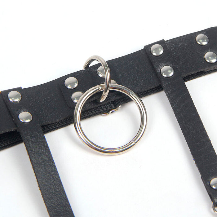 Subblime - 953744 Liga Punk De Cuero Ajustable Negro Talla Única
