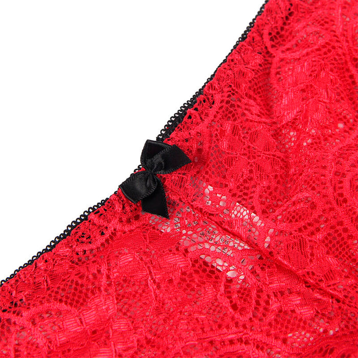 Subblime - 953904 Set 3 Piezas Encaje Y Saten Rojo L/xl