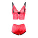 Subblime - 953904 Set 3 Piezas Encaje Y Saten Rojo L/xl
