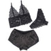 Subblime - 953928 Set 3 Piezas Encaje Y Saten Negro L/xl