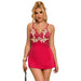 Subblime - 954123 Babydoll Con Diseño Floral Rojo S/m