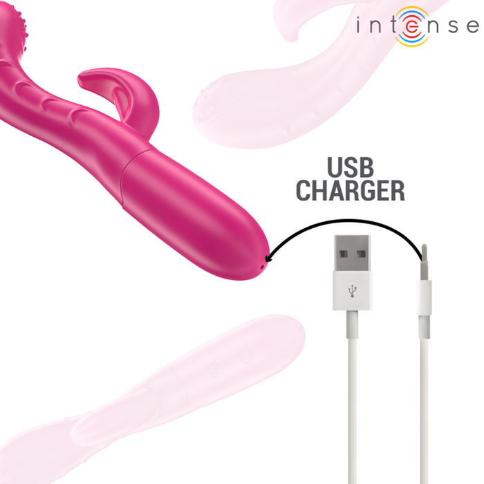 Intense - Amara Vibrador Con Lengua Estimuladora 10 Vibraciones Rosa