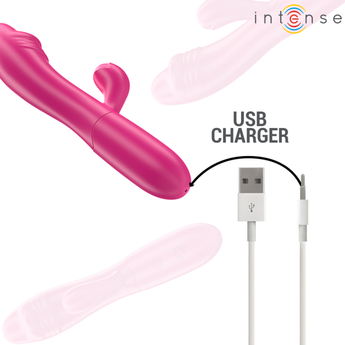 Intense - Ivy Vibrador Flexible 10 Vibraciones Con Lengua Estimuladora Rosa