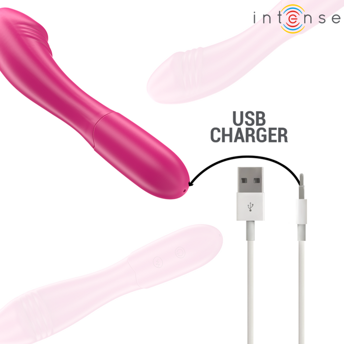 Intense - Belinda Vibrador 19 Cm Flexible 10 Vibraciones Rosa