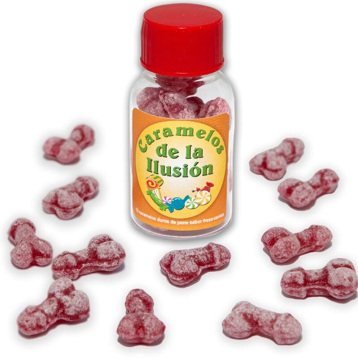 Bote De 12 Caramelos Forma De Pene