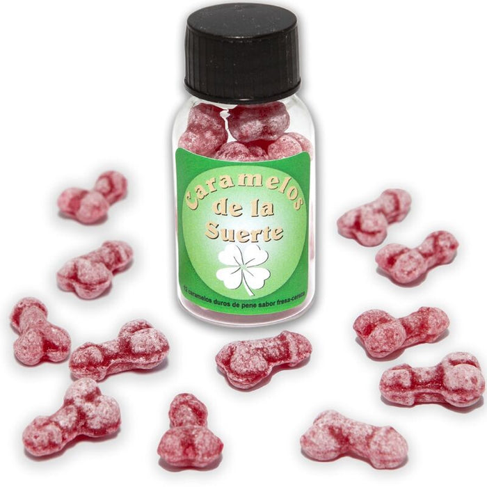Bote 12 Caramelos Forma Pene Sabor Frutas