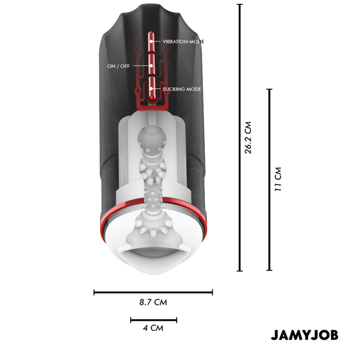 Jamyjob - Megabite Masturbador Boca Automático 5 Modos Succión Y Vibración
