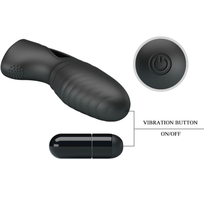 Pretty Love - Alan Vibrador De Dedo Silicona Negro