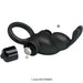 Pretty Love - Anillo Vibrador + Estimulador Rabbit Clítoris 10 Vibraciones Negro