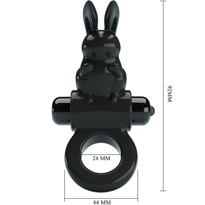 Pretty Love - Exciting Ring Anillo Vibrador Rabbit 10 Vibraciones Negro