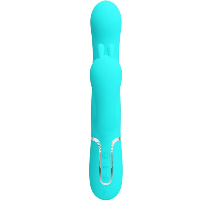 Pretty Love - Cammy Triple Vibrador Rabbit Multifunción 4 En 1 Azul