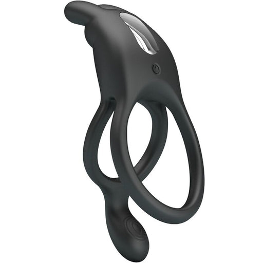 Pretty Love - Seth Doble Anillo Vibrador Rabbit 7 Vibraciones Negro