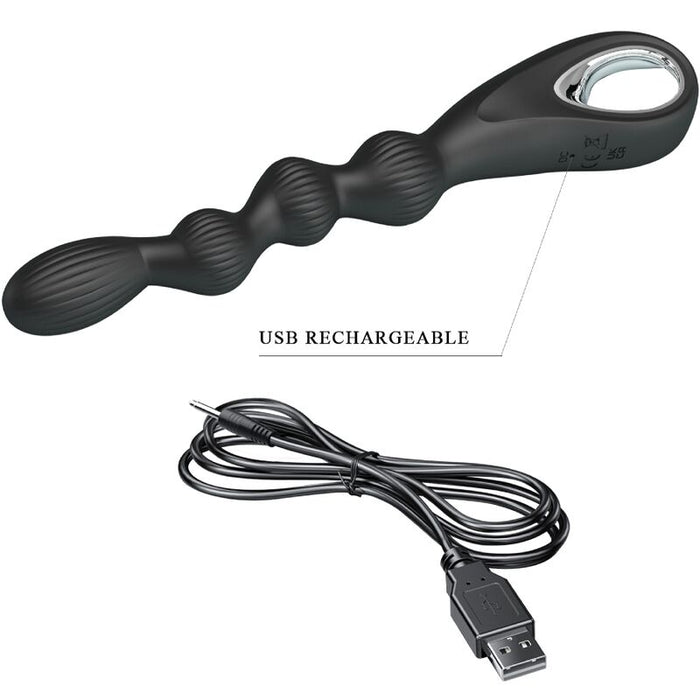 Pretty Love - Federer Vibrador Anal 12 Vibraciones Negro