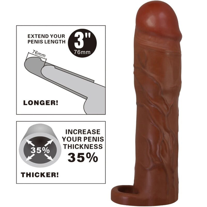 Pretty Love - Gerd Funda Para Pene Con Extensión De 7.6 Cm Mulato