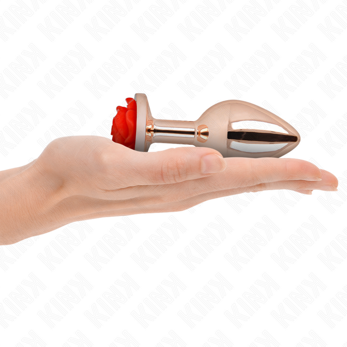 Kink - Plug Anal Oro Rosado Rosa Roja L