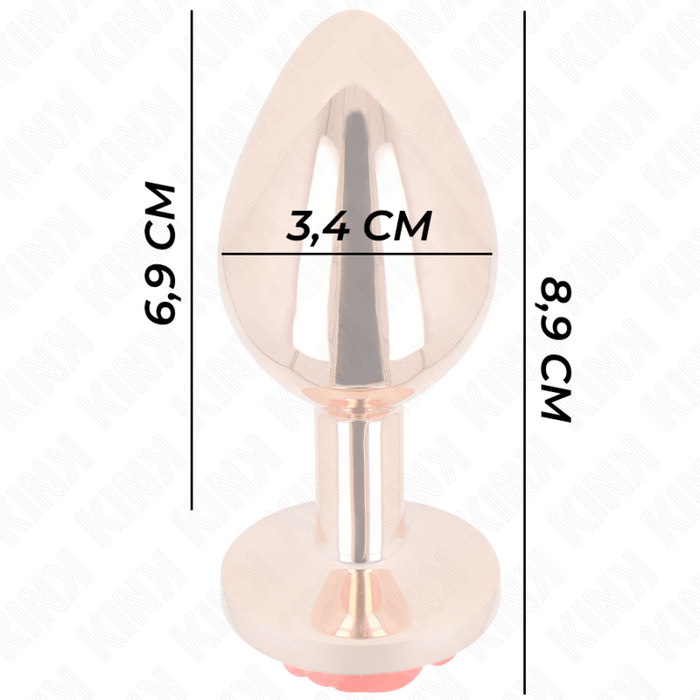 Kink - Plug Anal Oro Rosado Rosa Roja M
