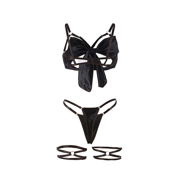 Subblime - 955199 Set Sujetador Con Lazo Negro Ajustable S/m