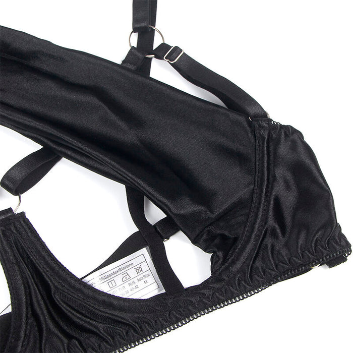 Subblime - 955199 Set Sujetador Con Lazo Negro Ajustable S/m