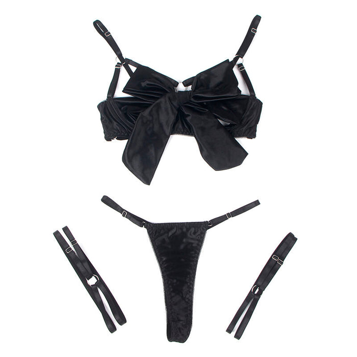 Subblime - 955205 Set Sujetador Con Lazo Negro Ajustable L/xl