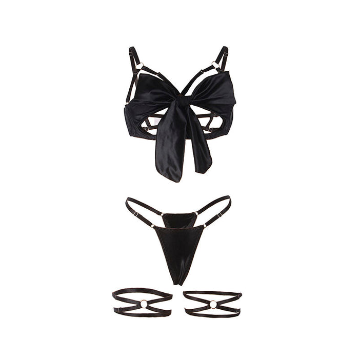 Subblime - 955205 Set Sujetador Con Lazo Negro Ajustable L/xl