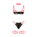Subblime - 955304 Set Sujetador Con Collar Y Detalles Para Piernas Rosa Fluorescente L/xl