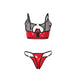 Subblime - 955533 Conjunto Sujetador Con Cremallera De Malla De Charol Rojo S/m