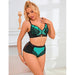 Subblime - 955564 Conjunto Sujetador Con Cremallera De Malla De Charol Verde L/xl