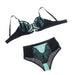 Subblime - 955564 Conjunto Sujetador Con Cremallera De Malla De Charol Verde L/xl