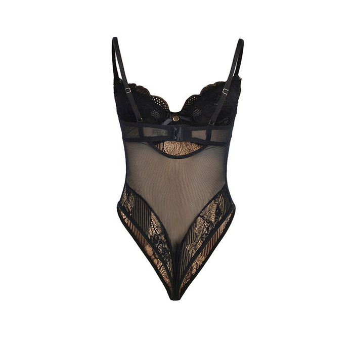 Subblime - 955618 Body De Encaje Con Cierre Inferior Negro S/m