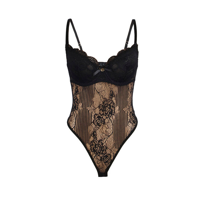 Subblime - 955618 Body De Encaje Con Cierre Inferior Negro S/m
