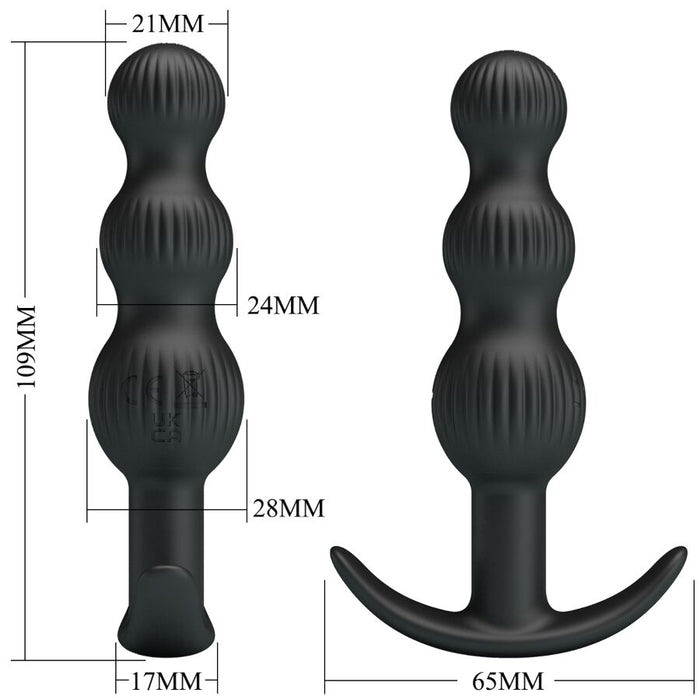 Pretty Love - Sidney Vibrador Anal 10 Vibraciones Negro