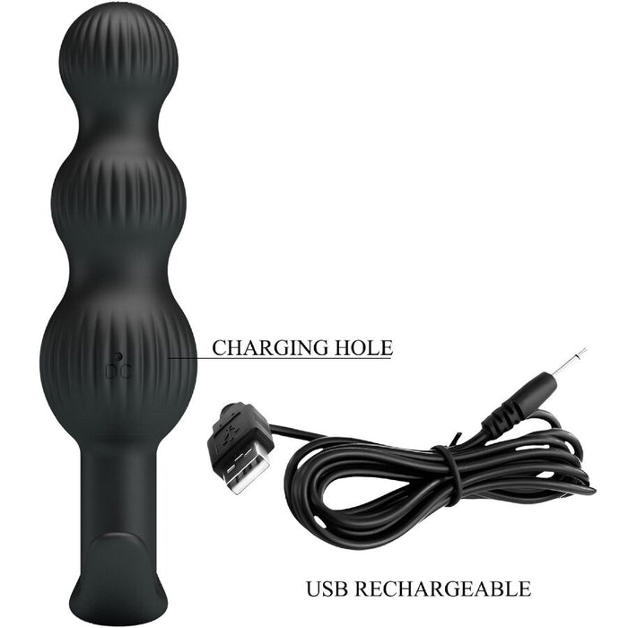 Pretty Love - Sidney Vibrador Anal 10 Vibraciones Negro