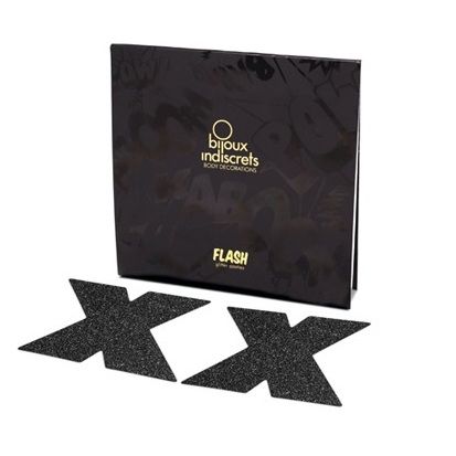 Bijoux Indiscrets - Pezoneras Flash Cruz Negro