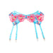 Subblime - 957643 Conjunto Sujetador Y Liguero Con Bordados De Flores Rosas S/m