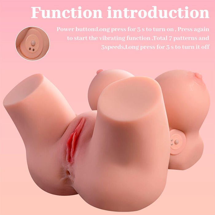Xise - Frieda Torso Realístico Femenino Con Vibración 36 Cm
