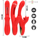 Intense - Jessica Vibrador Multifunción Estimulación Clítoris 24.8 Cm Rojo