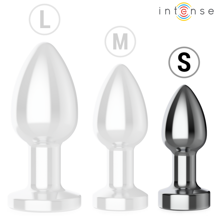 Intense - Plug Anal 10 Vibraciones Metal Con Control Remoto S
