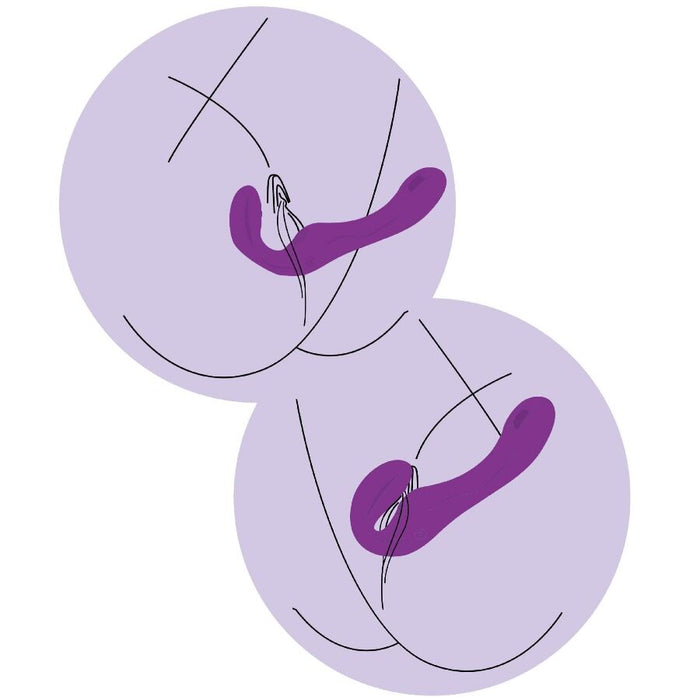 Xocoon - Strapless Strap-on Vibrador 2 En 1 Con Control Remoto Morado