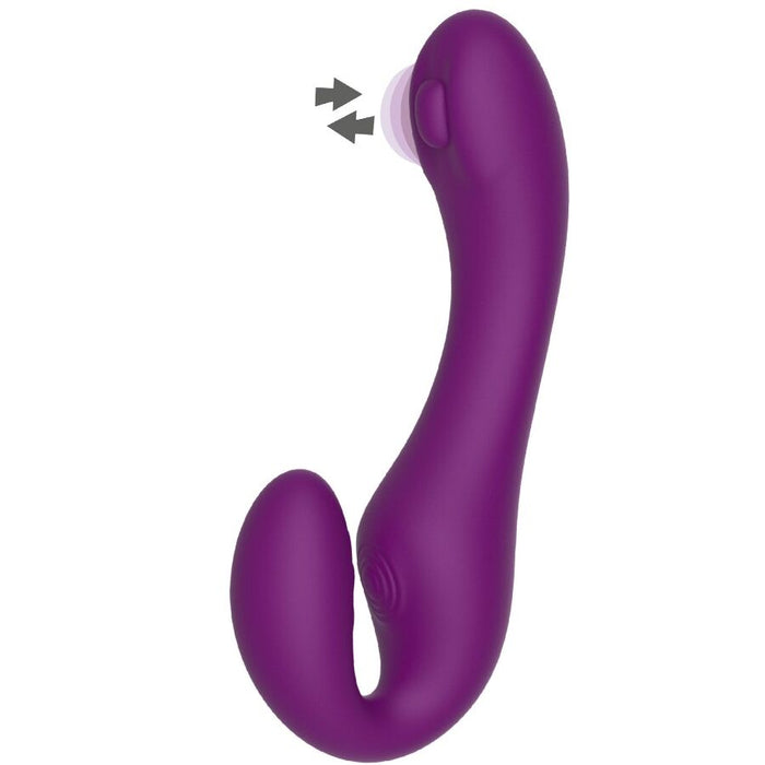 Xocoon - Strapless Strap-on Vibrador 2 En 1 Con Control Remoto Morado