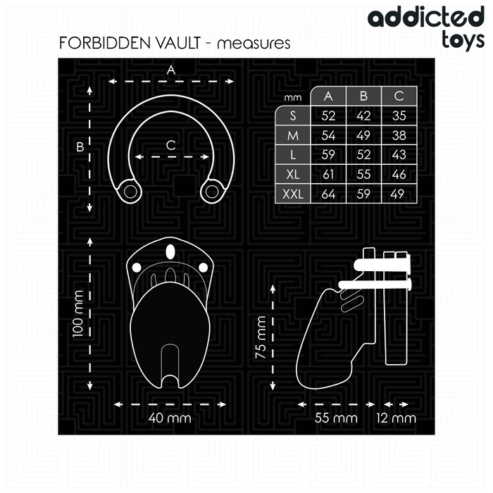 Addicted Toys Locked - Forbidden Vault Jaula Para Pene 10 Cm