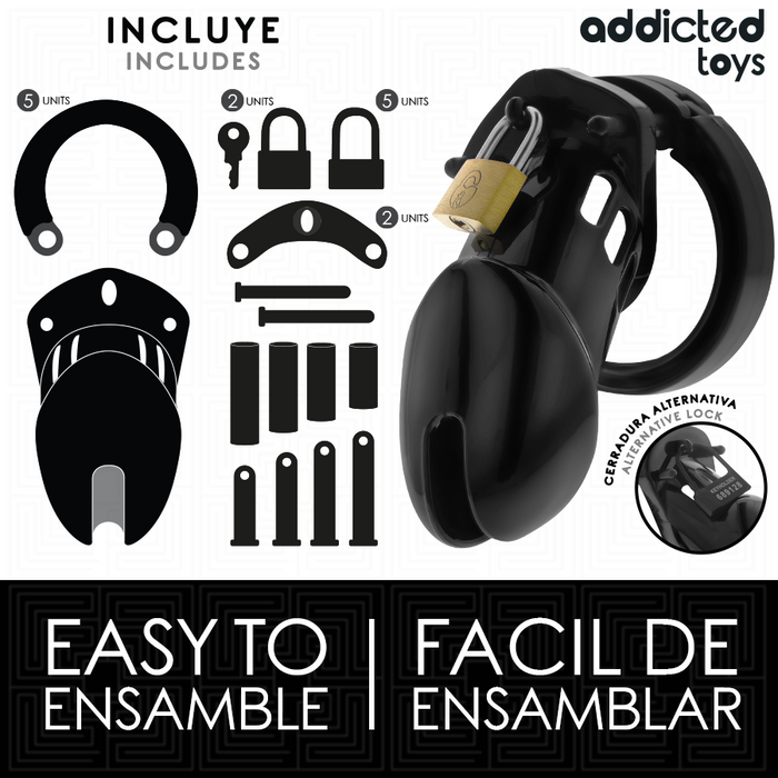 Addicted Toys Locked - Obsidian Hold Jaula Para Pene Talla M