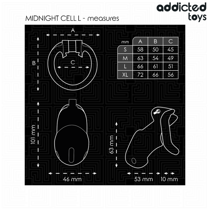 Addicted Toys Locked - Mindnight Cell Jaula Para Pene Talla L